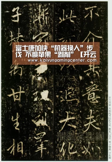 富士康加快“机器换人”步伐 不惧苹果“剥削”【开云电竞】(图4) 开云电竞